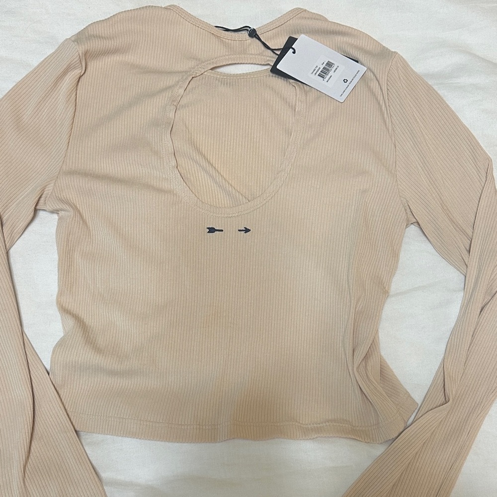 The Upside Tan Ribbed Crop Top - Picture 2 of 4